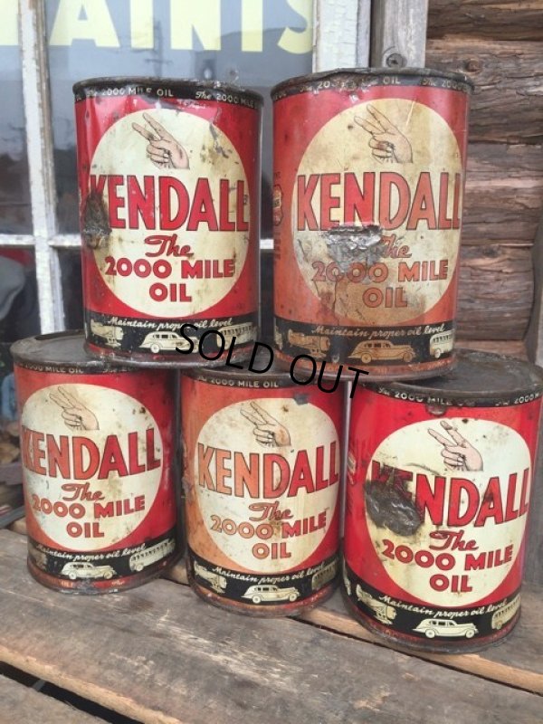 画像1: SALE Vintage Oil Can / Kendall The 2000 MILE OIL (DJ702) 