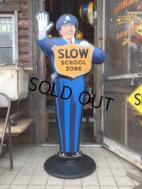 Vintage Police Man School Zone Sign (DJ691)