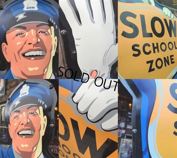 画像2: Vintage Police Man School Zone Sign (DJ691)