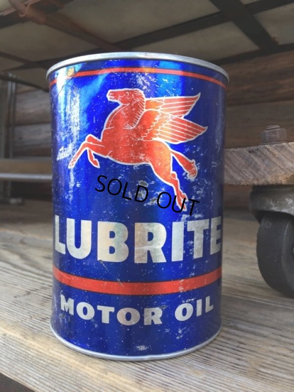 画像1: Vintage Mobil Quart Can Motor Gas/Oil (DJ768) 