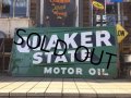 40s Vintage Quaker State Moter Oil Store Display Sign (DJ760)