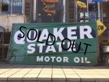 40s Vintage Quaker State Moter Oil Store Display Sign (DJ760)