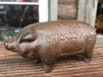 画像1: Vintage AD Cast Iron Pig  Piggy Bank #B (DJ780) (1)