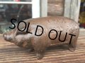 Vintage AD Cast Iron Pig  Piggy Bank #B (DJ780)