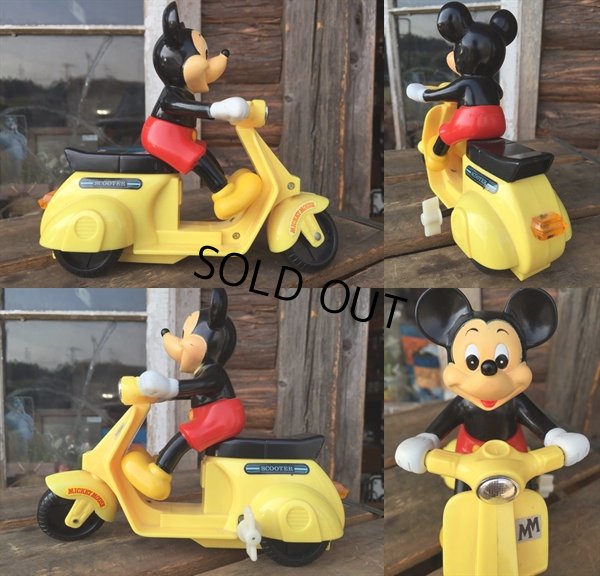 画像2: 80s Vintage Mickey Scooter Wind Up #Y (DJ799)