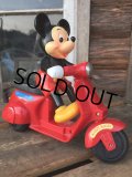 80s Vintage Mickey Scooter Wind Up #R (DJ797)