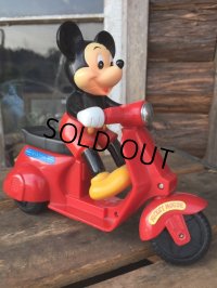 80s Vintage Mickey Scooter Wind Up #R (DJ797)