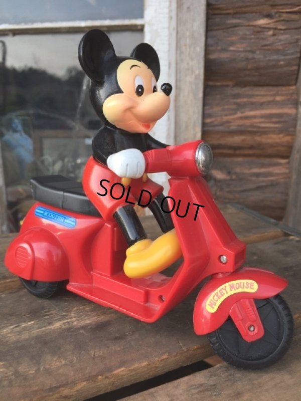 画像1: 80s Vintage Mickey Scooter Wind Up #R (DJ797)