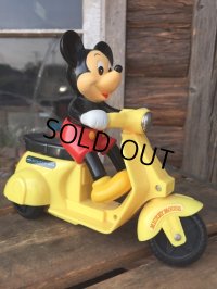 80s Vintage Mickey Scooter Wind Up #Y (DJ799)