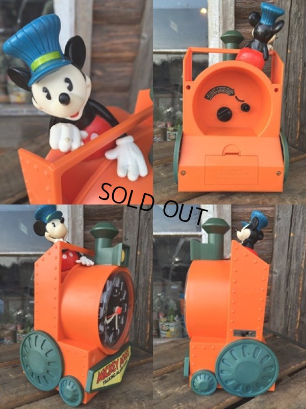 画像2: SALE！ 70s Vintage Mickey Talking Alarm Clock (DJ796)