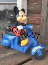 80s Vintage Mickey Scooter Wind Up #B (DJ798)