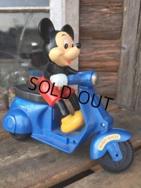 80s Vintage Mickey Scooter Wind Up #B (DJ798)