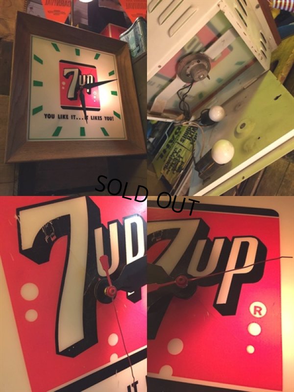 画像3: Vintage 7UP Lighted Sign Wall Clock (DJ811)