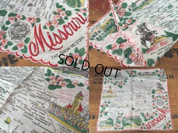 画像2: 50s Vintage Souvenir Handkerchief State of Missouri (DJ824)