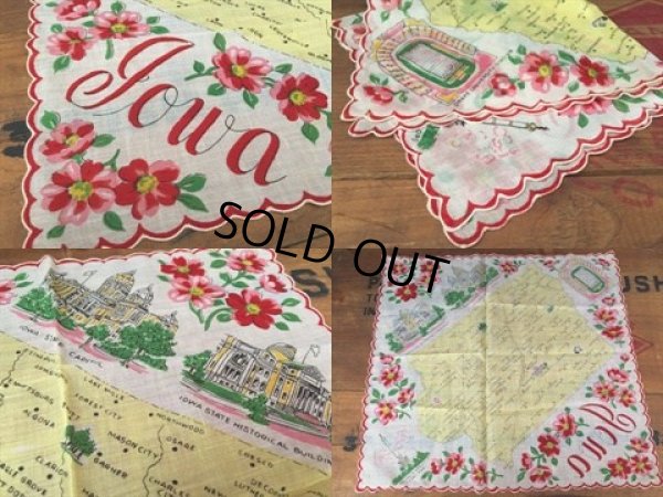 画像2: 50s Vintage Souvenir Handkerchief State of Iowa (DJ819)