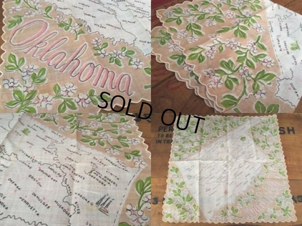 画像2: 50s Vintage Souvenir Handkerchief State of Oklahoma (DJ821)