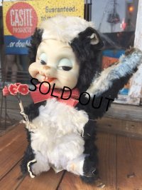Vintage Rushton Rubber Face Doll Skunk (DJ827)
