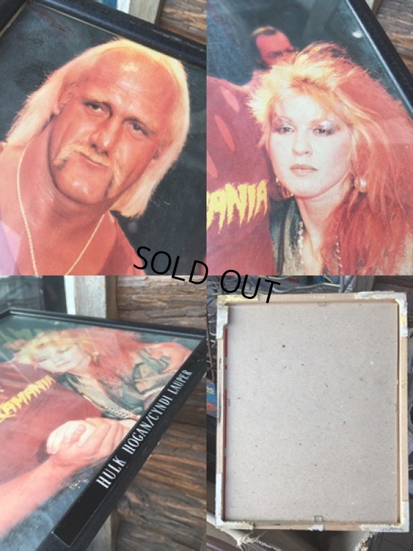 画像2: Vintage Hulk Hogan x Cyndi Lauper W/Frame (DJ845)