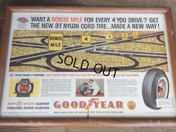 画像3: Vintage AD Poster Good Year W/Frame (DJ848)