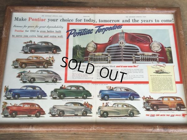 画像3: Vintage AD Poster Pontiac W/Frame (DJ847)