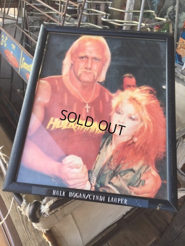 画像1: Vintage Hulk Hogan x Cyndi Lauper W/Frame (DJ845)