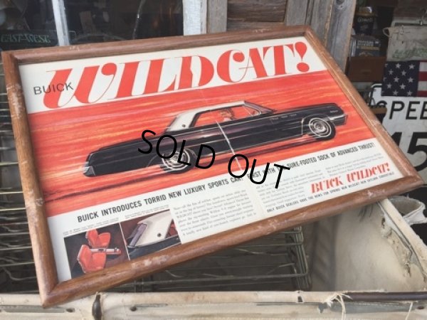 画像1: Vintage AD Poster Buick W/Frame (DJ846)