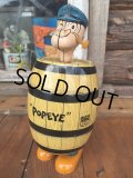 30s Vintage Popeye Barrel Walker Tin Wind Up  (DJ861)