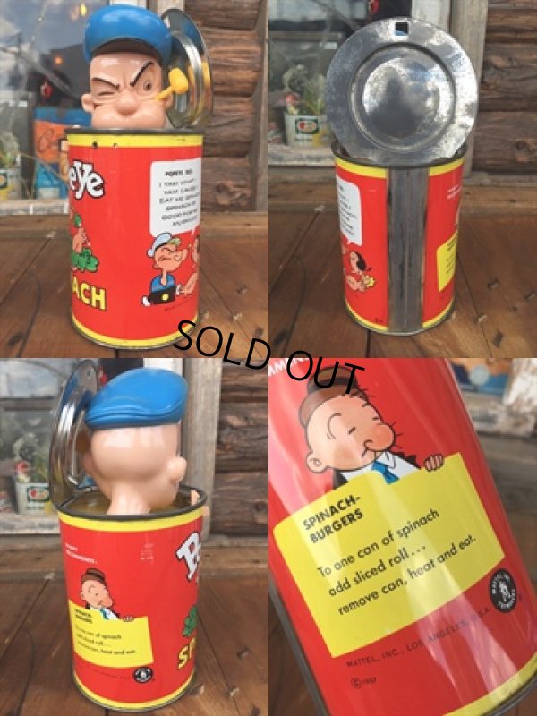 画像2: 50s Vintage Mattel Popeye Pop-up Spinach Can  (DJ860)