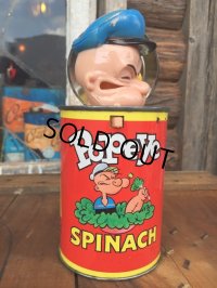 50s Vintage Mattel Popeye Pop-up Spinach Can  (DJ860)