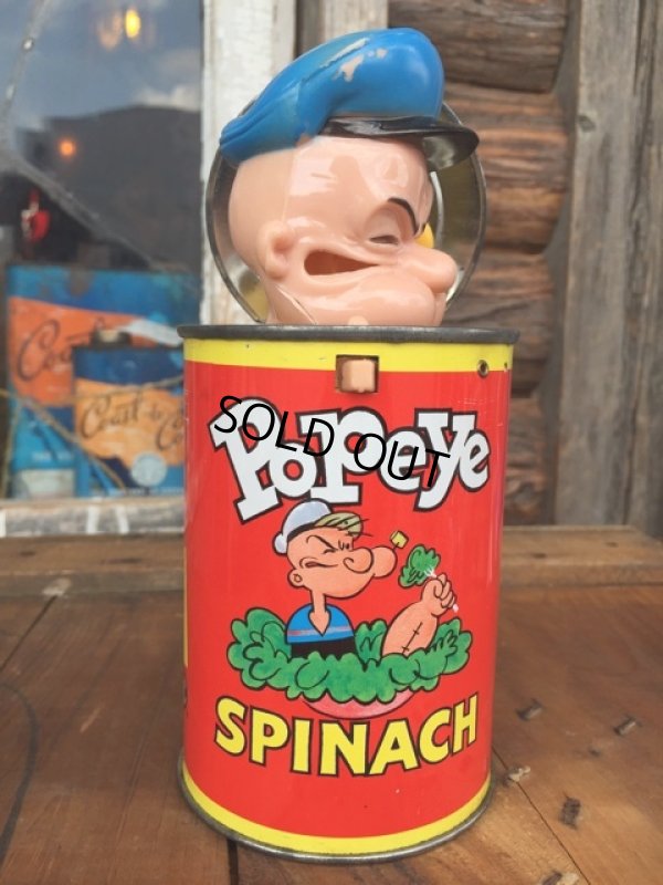 画像1: 50s Vintage Mattel Popeye Pop-up Spinach Can  (DJ860)