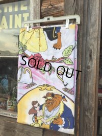 Vintage Flat Sheet / Disney Beauty and the Beast (DJ859)