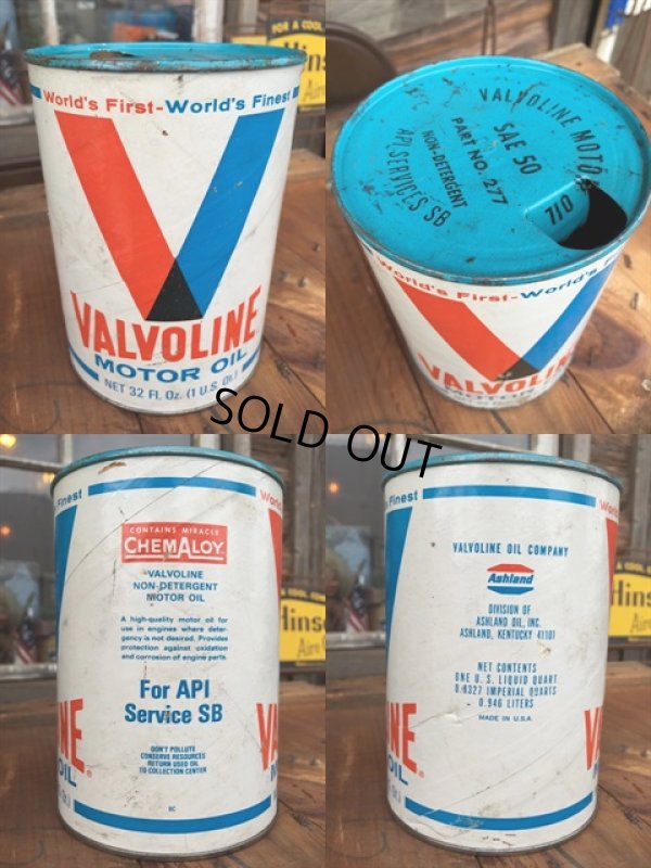 画像2: SALE！ Vintage Valvoline 1 Quart Motor Oil Can (DJ865) 