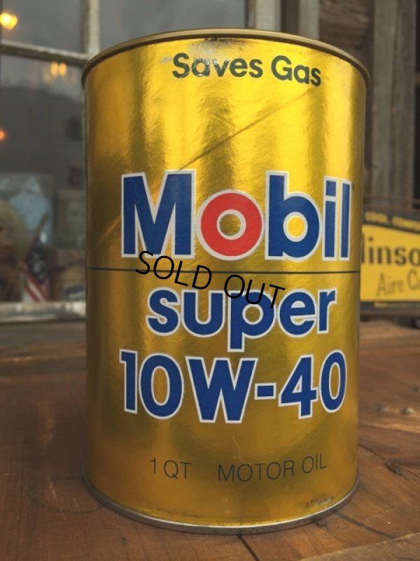 画像1: SALE！ Vintage Mobile 1 Quart Motor Oil Can (DJ896) 