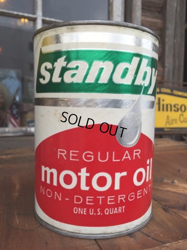 画像1: SALE！ Vintage Standby 1 Quart Motor Oil Can (DJ882) 