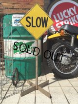 Vintage Roard Street Sign / Slow (DJ849)