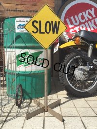 Vintage Roard Street Sign / Slow (DJ849)