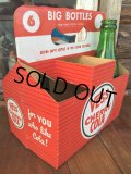 Vintage Soda 6-Pac bottles Cardboard carrying case / Vess (DJ920)