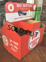 Vintage Soda 6-Pac bottles Cardboard carrying case / Vess (DJ920)