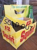 Vintage Soda 6-Pac bottles Cardboard carrying case / Squirt (DJ921)