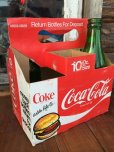 画像1: Vintage Soda 6-Pac bottles Cardboard carrying case / Coca Cola (DJ923) (1)
