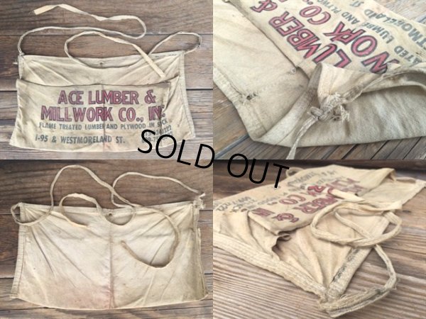 画像2: Vintage Carpenter Nail Apron / ACE LUMBER & MILLWORK (DJ968)