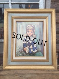 60s Eden Vintage Big Eyes Art Harlequin (DJ982) 