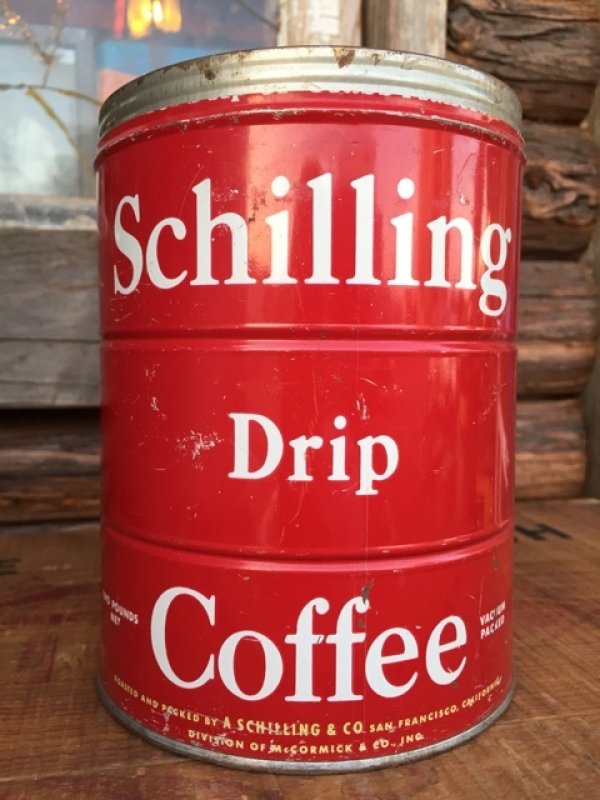 画像1: Vintage Schilling Coffee Can 17cm (DJ989）