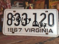 60s Vintage Lisence Plate / 833-120 (MA40)
