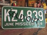 60s Vintage Lisence Plate / KZ4-839 (MA28)
