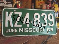 60s Vintage Lisence Plate / KZ4-839 (MA28)