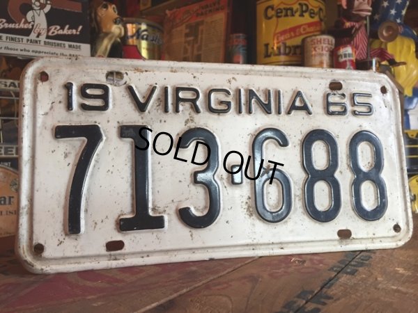 画像1: 60s Vintage Lisence Plate / 713-688 (MA27)