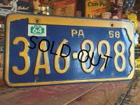 50s Vintage Lisence Plate / 3A6-898 (MA41)
