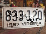 60s Vintage Lisence Plate / 833-120 (MA31)