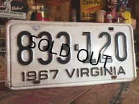60s Vintage Lisence Plate / 833-120 (MA31)